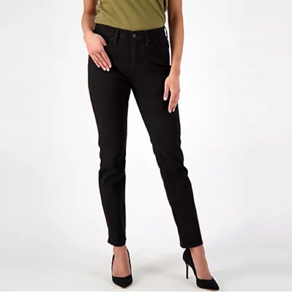 NYDJ Faded Black Skinny Jeans, Size 10